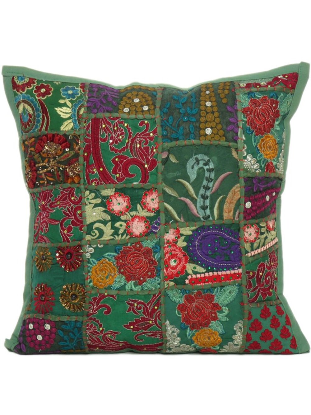 Oussum Decorative Cushion Cover Cotton Stylish Square Pillow Case Patchwork